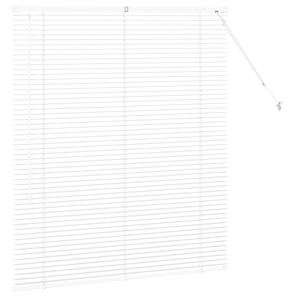 Fensterjalousie mit Vorhängen Manuell Weiß Aluminium