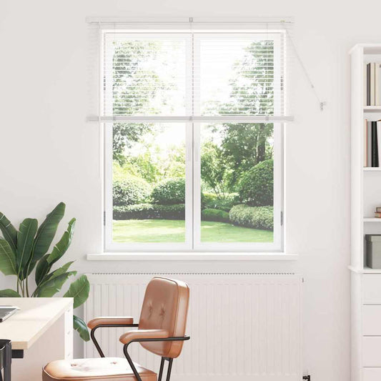 Fensterjalousie mit Vorhängen Manuell Weiß Aluminium