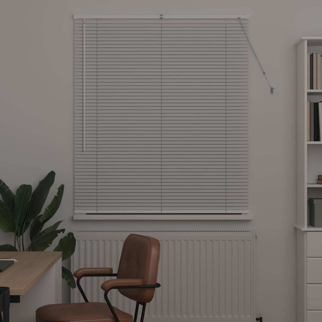 Fensterjalousie mit Vorhängen Manuell Weiß Aluminium