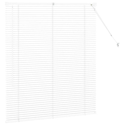 Fensterjalousie mit Vorhängen Manuell Weiß Aluminium