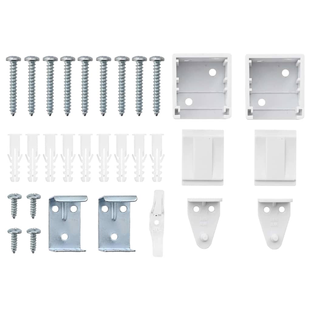 Fensterjalousie mit Vorhängen Manuell Weiß Aluminium