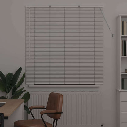 Fensterjalousie mit Vorhängen Manuell Weiß Aluminium