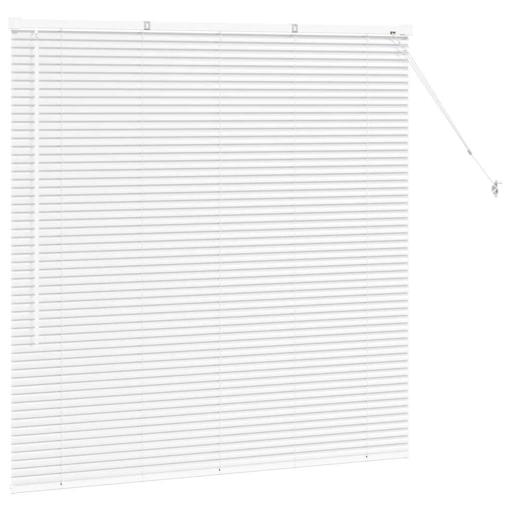 Fensterjalousie mit Vorhängen Manuell Weiß Aluminium