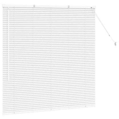 Fensterjalousie mit Vorhängen Manuell Weiß Aluminium