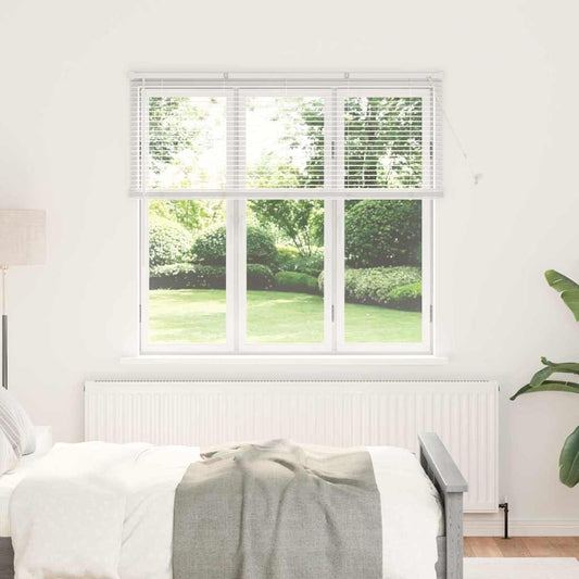 Fensterjalousie mit Vorhängen Manuell Weiß Aluminium