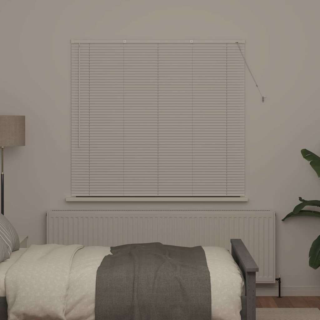 Fensterjalousie mit Vorhängen Manuell Weiß Aluminium