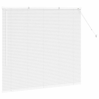 Fensterjalousie mit Vorhängen Manuell Weiß Aluminium