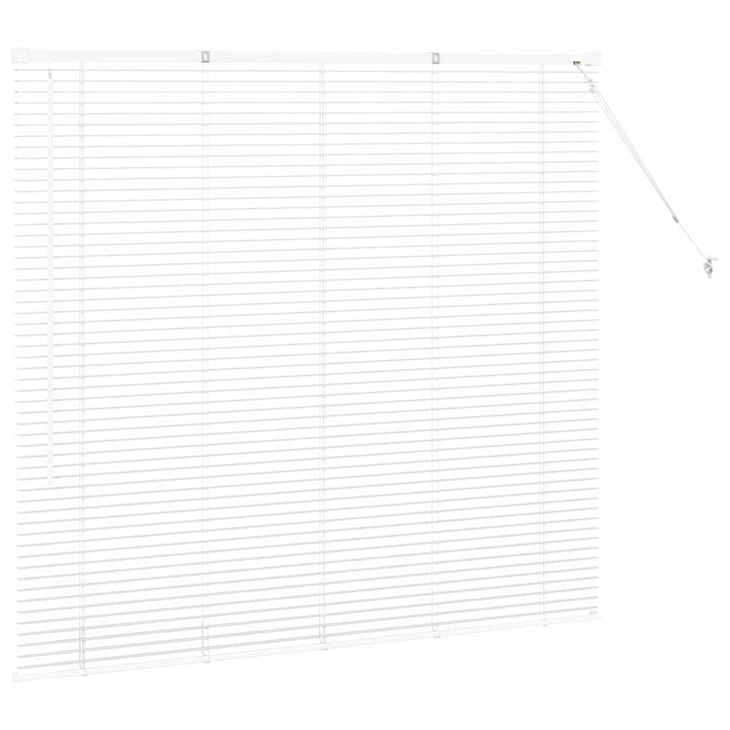 Fensterjalousie mit Vorhängen Manuell Weiß Aluminium