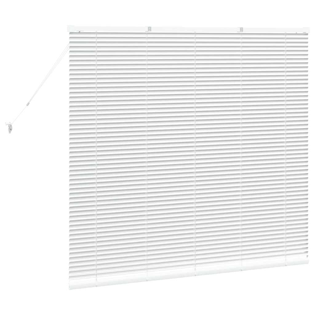 Fensterjalousie mit Vorhängen Manuell Weiß Aluminium