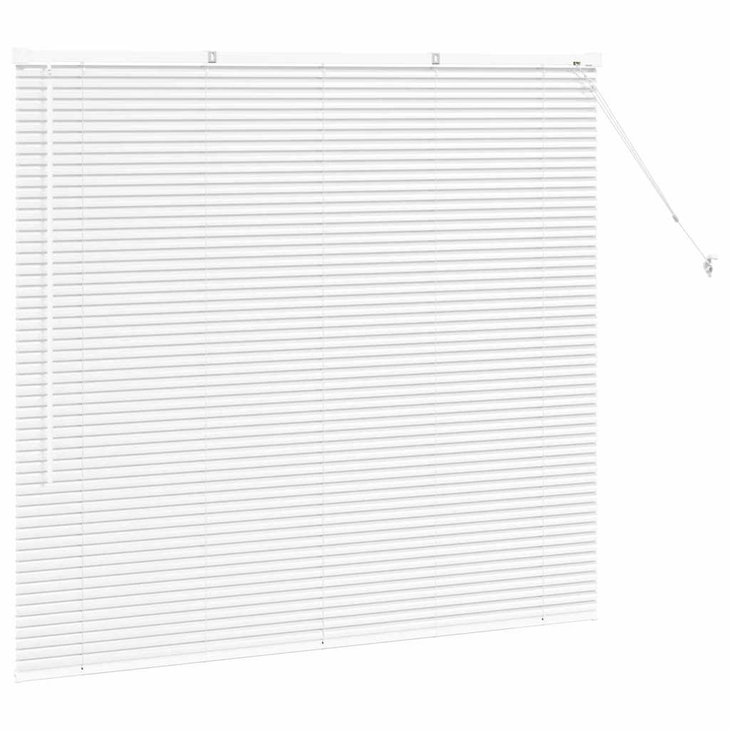 Fensterjalousie mit Vorhängen Manuell Weiß Aluminium