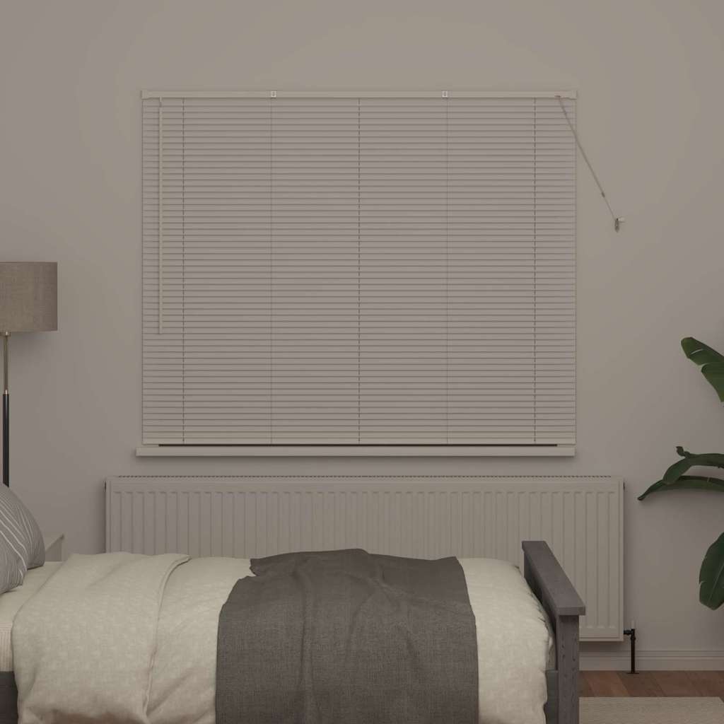 Fensterjalousie mit Vorhängen Manuell Weiß Aluminium