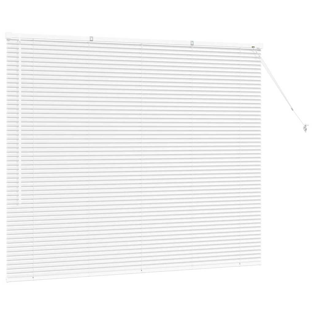 Fensterjalousie mit Vorhängen Manuell Weiß Aluminium