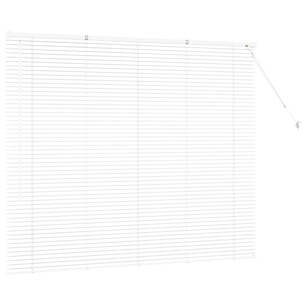 Fensterjalousie mit Vorhängen Manuell Weiß Aluminium