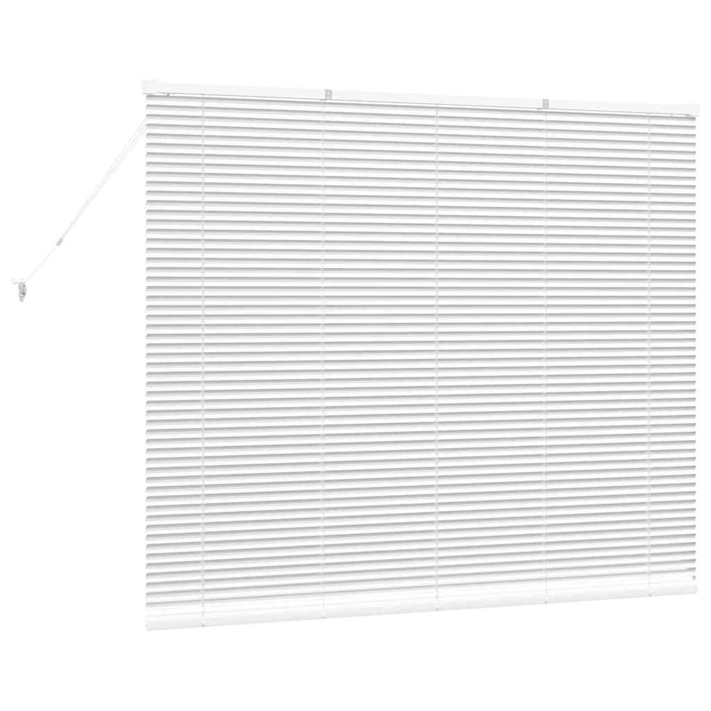 Fensterjalousie mit Vorhängen Manuell Weiß Aluminium