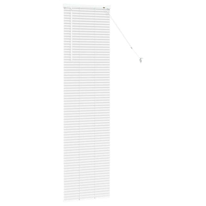 Fensterjalousie mit Vorhängen Manuell Weiß Aluminium