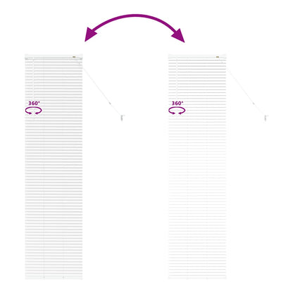 Fensterjalousie mit Vorhängen Manuell Weiß Aluminium