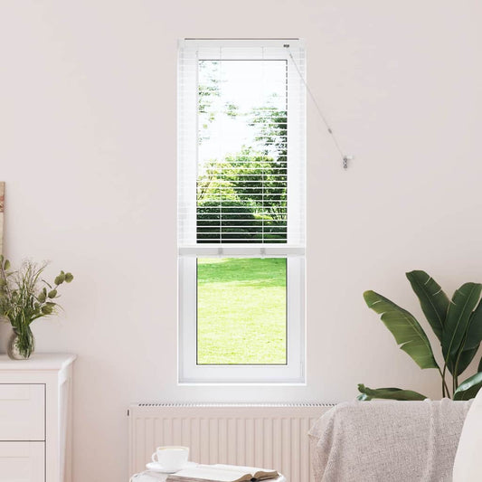 Fensterjalousie mit Vorhängen Manuell Weiß Aluminium