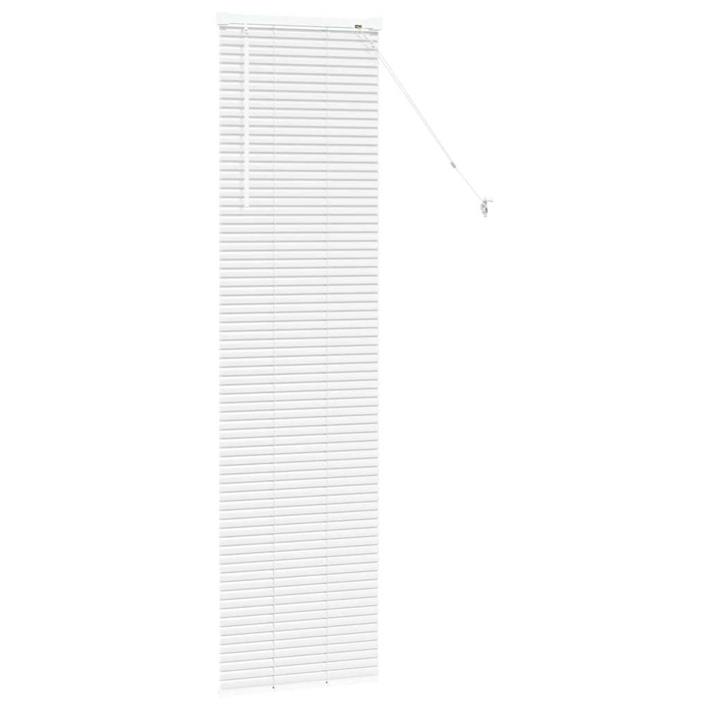 Fensterjalousie mit Vorhängen Manuell Weiß Aluminium