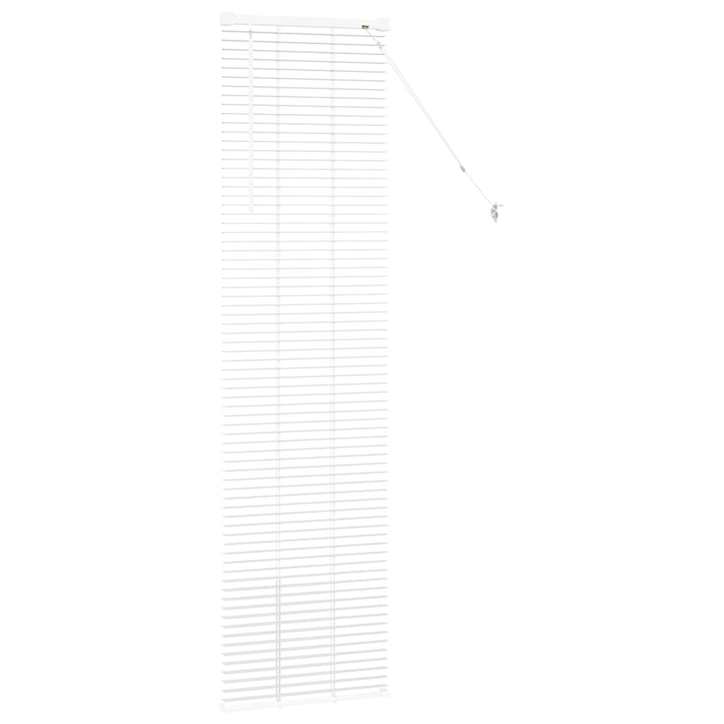 Fensterjalousie mit Vorhängen Manuell Weiß Aluminium