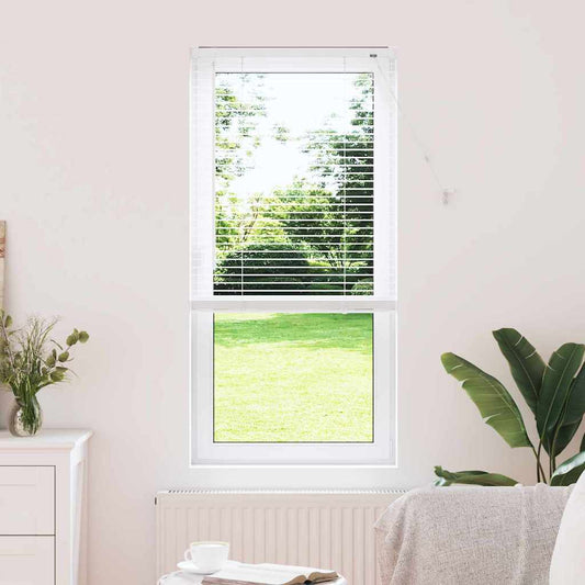 Fensterjalousie mit Vorhängen Manuell Weiß Aluminium