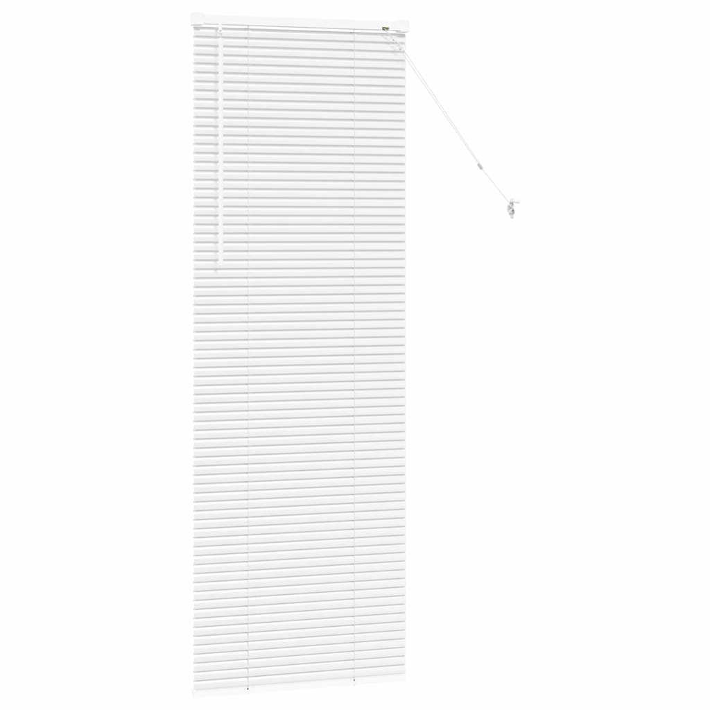 Fensterjalousie mit Vorhängen Manuell Weiß Aluminium
