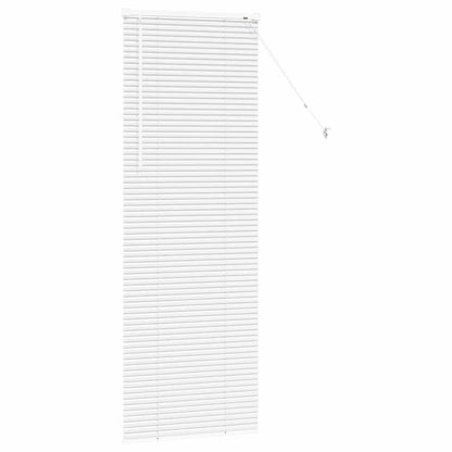 Fensterjalousie mit Vorhängen Manuell Weiß Aluminium