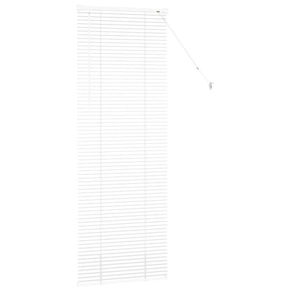 Fensterjalousie mit Vorhängen Manuell Weiß Aluminium