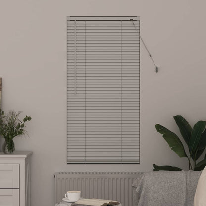 Fensterjalousie mit Vorhängen Manuell Weiß Aluminium