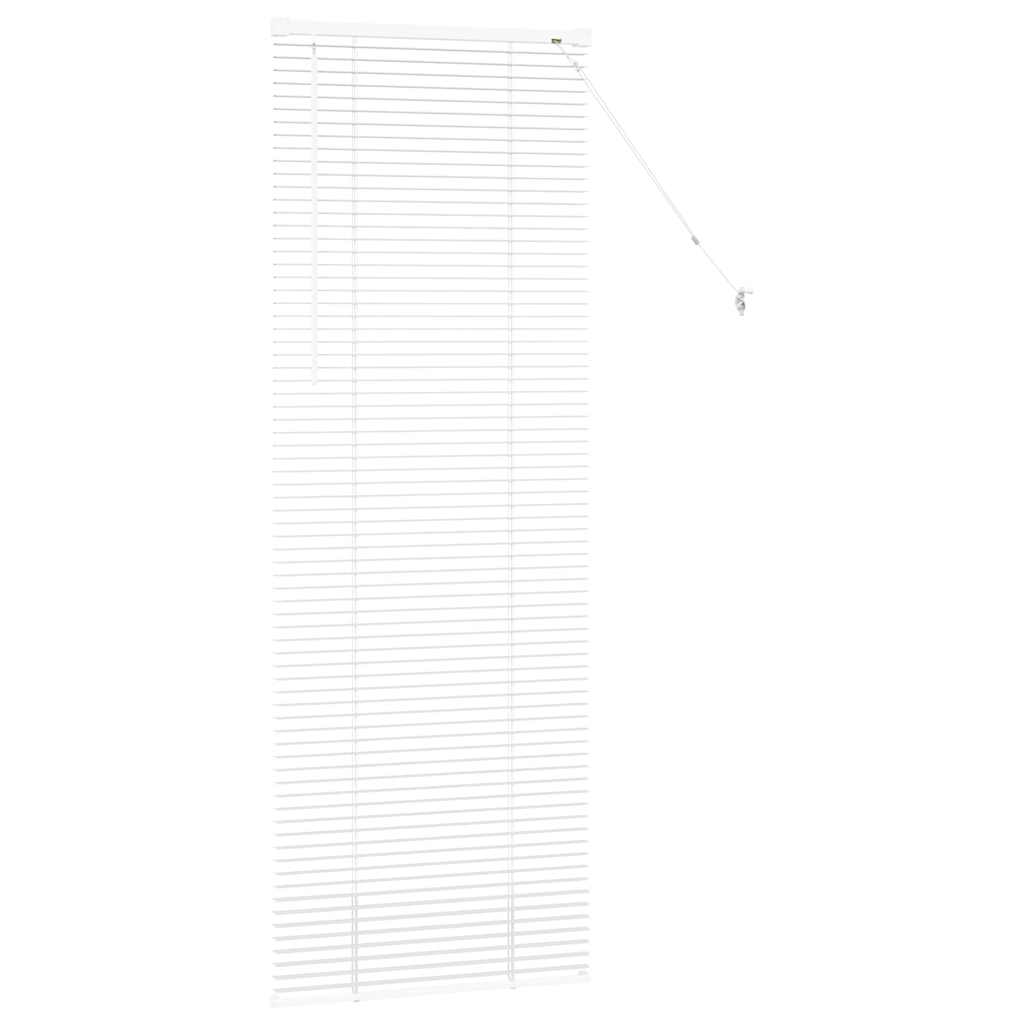 Fensterjalousie mit Vorhängen Manuell Weiß Aluminium