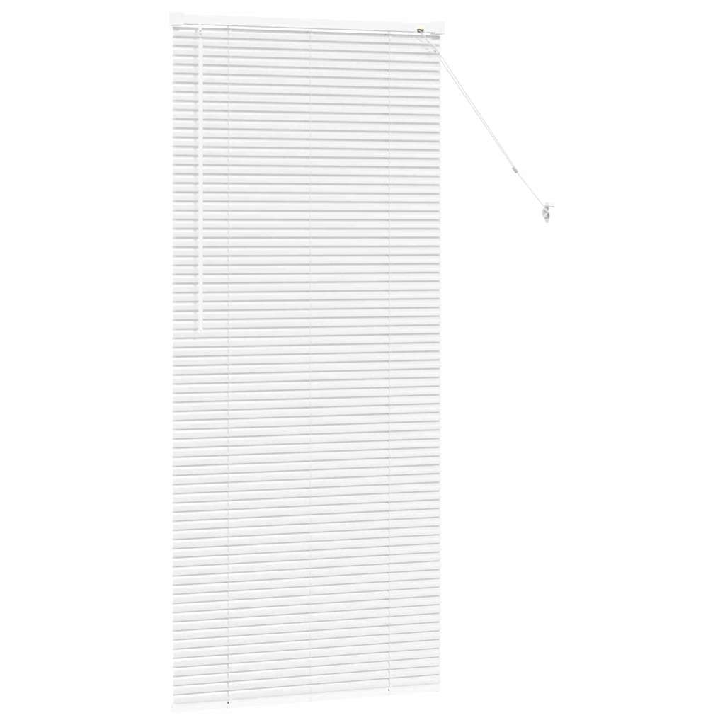 Fensterjalousie mit Vorhängen Manuell Weiß Aluminium