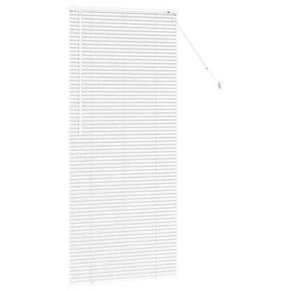 Fensterjalousie mit Vorhängen Manuell Weiß Aluminium