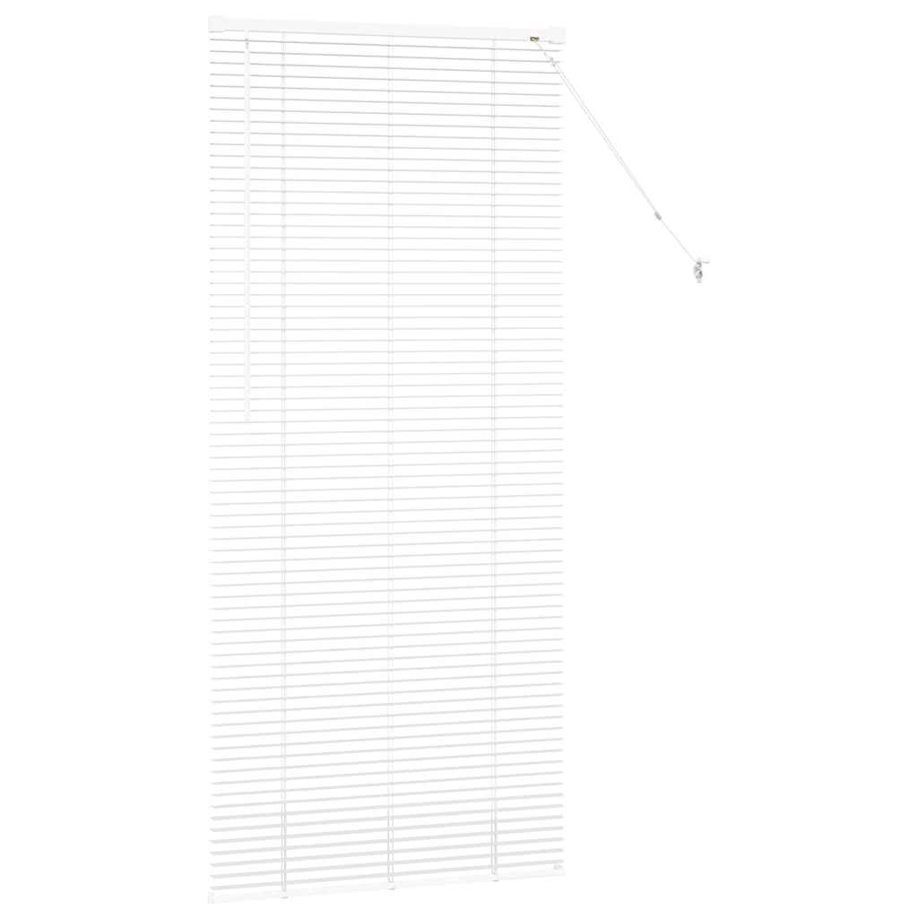 Fensterjalousie mit Vorhängen Manuell Weiß Aluminium