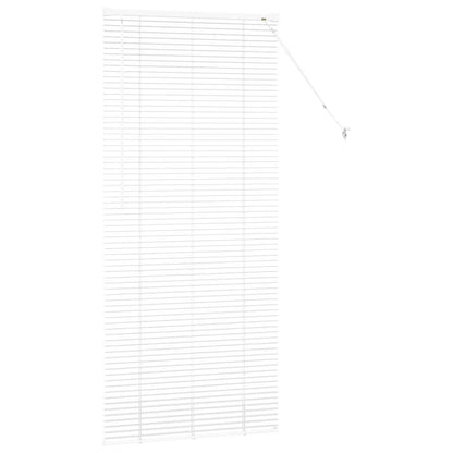 Fensterjalousie mit Vorhängen Manuell Weiß Aluminium
