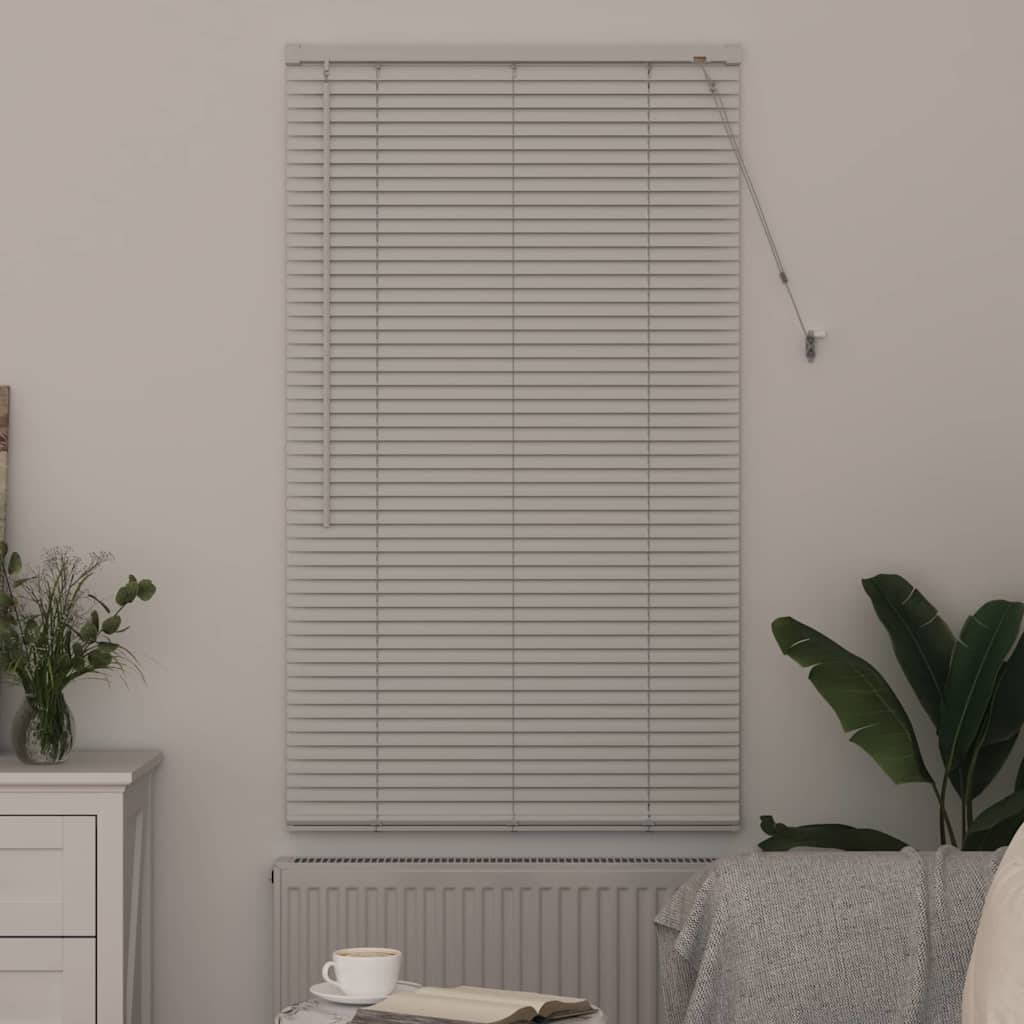 Fensterjalousie mit Vorhängen Manuell Weiß Aluminium