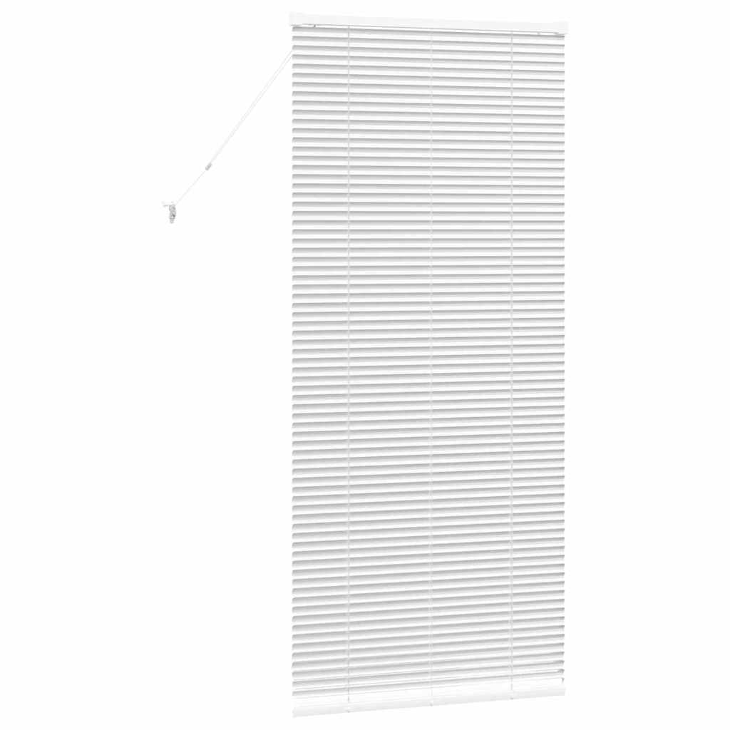 Fensterjalousie mit Vorhängen Manuell Weiß Aluminium