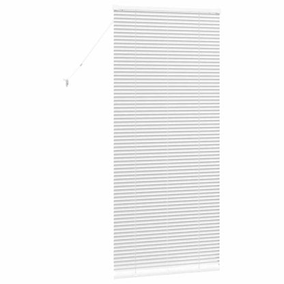 Fensterjalousie mit Vorhängen Manuell Weiß Aluminium
