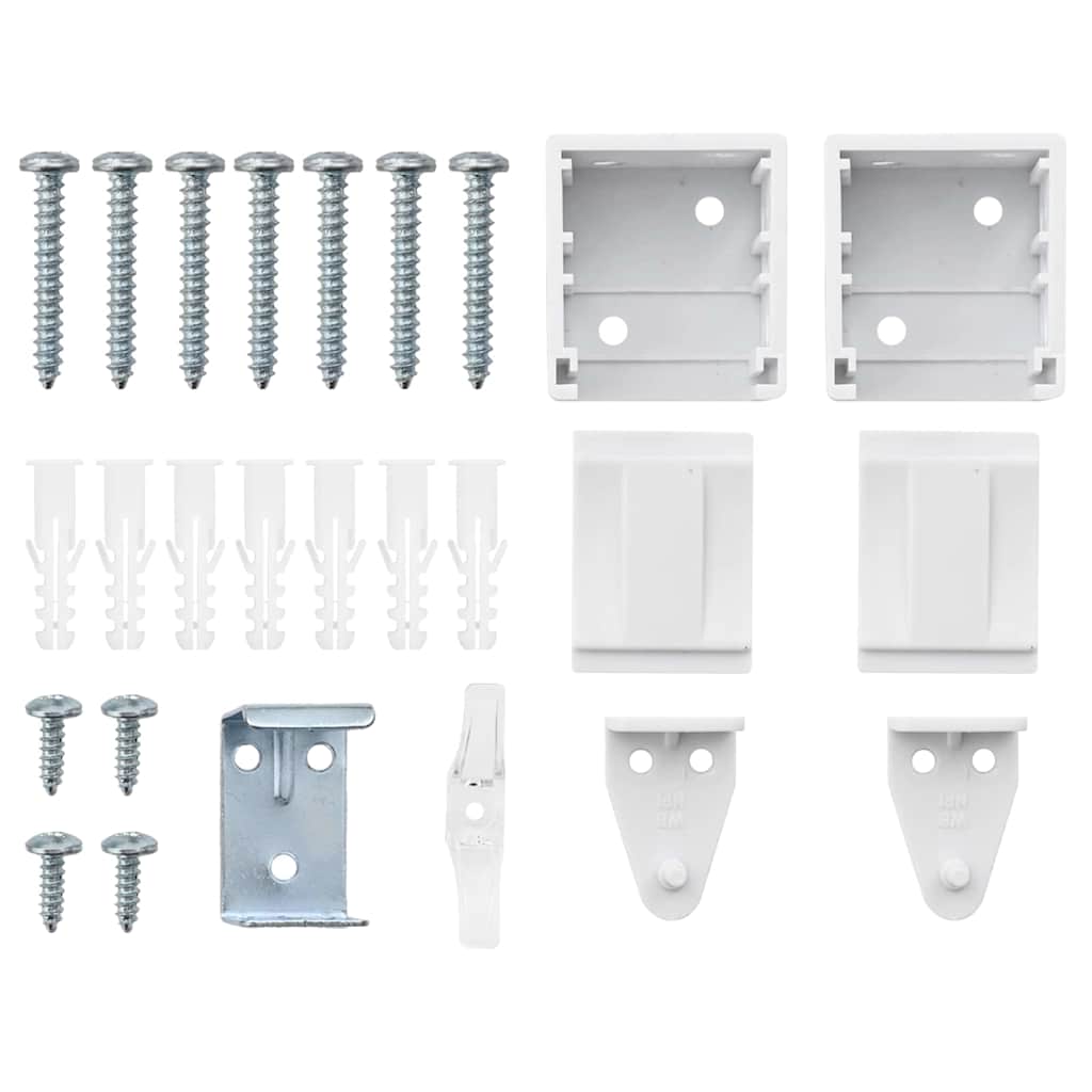 Fensterjalousie mit Vorhängen Manuell Weiß Aluminium