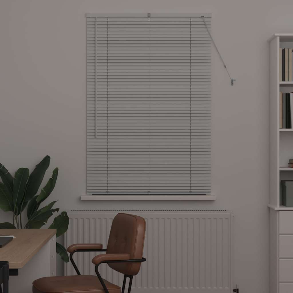 Fensterjalousie mit Vorhängen Manuell Weiß Aluminium
