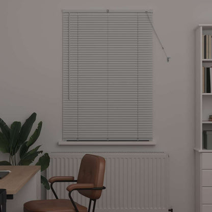 Fensterjalousie mit Vorhängen Manuell Weiß Aluminium