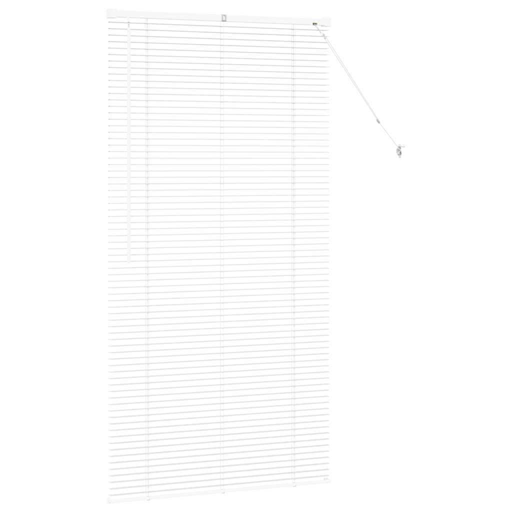 Fensterjalousie mit Vorhängen Manuell Weiß Aluminium