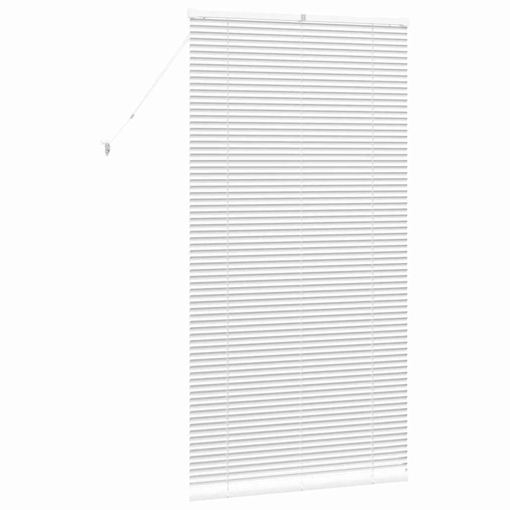 Fensterjalousie mit Vorhängen Manuell Weiß Aluminium