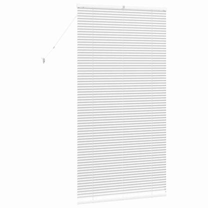Fensterjalousie mit Vorhängen Manuell Weiß Aluminium