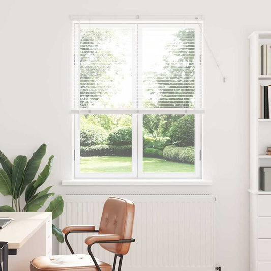 Fensterjalousie mit Vorhängen Manuell Weiß Aluminium