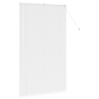 Fensterjalousie mit Vorhängen Manuell Weiß Aluminium