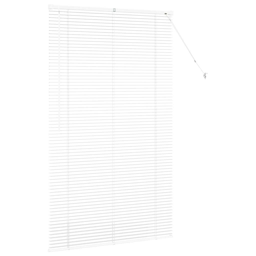 Fensterjalousie mit Vorhängen Manuell Weiß Aluminium