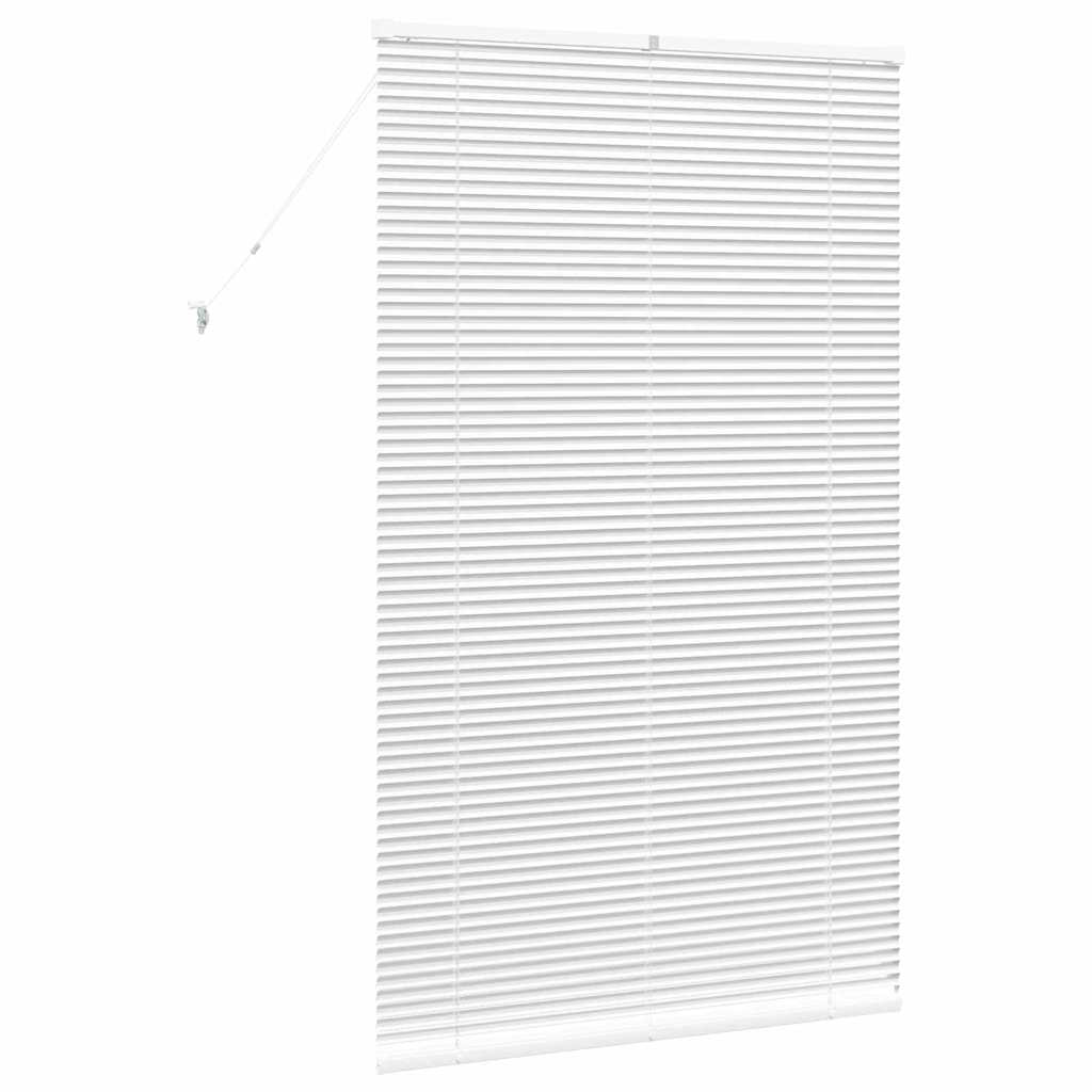 Fensterjalousie mit Vorhängen Manuell Weiß Aluminium