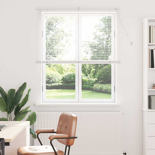 Fensterjalousie mit Vorhängen Manuell Weiß Aluminium