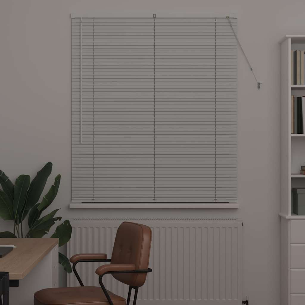 Fensterjalousie mit Vorhängen Manuell Weiß Aluminium