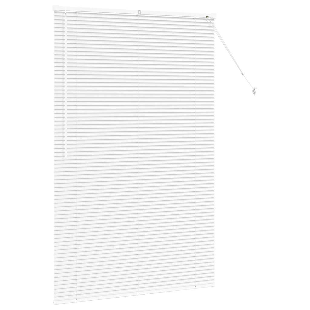 Fensterjalousie mit Vorhängen Manuell Weiß Aluminium