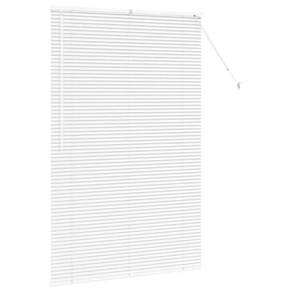 Fensterjalousie mit Vorhängen Manuell Weiß Aluminium